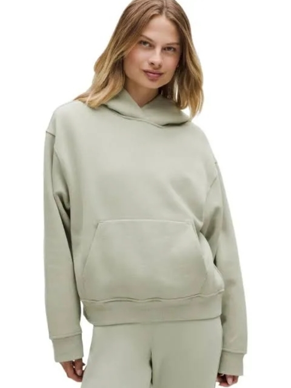Lululemon Womens Steady State Oversized Pullover Hoodie Size Medium - Fog Green